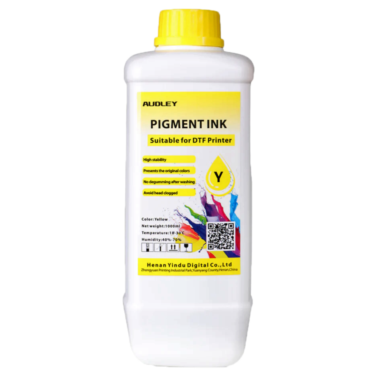 Audley 1000ml Budget-Friendly DTF Ink - Affordable Pigment Ink for Reliable, Vibrant Colors at 80% Usage Efficiency Audley