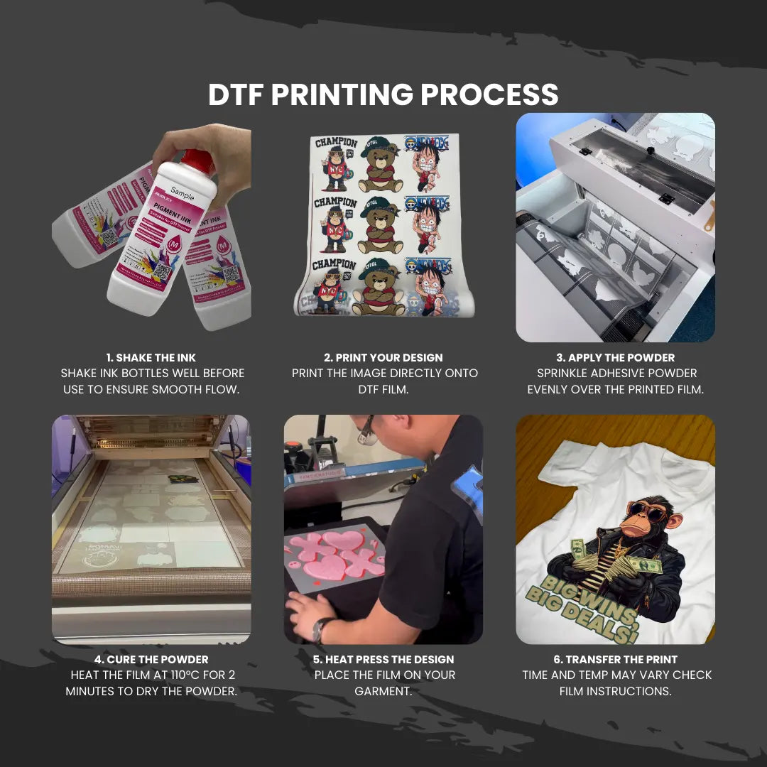 Audley 1000ml Budget-Friendly DTF Ink - Affordable Pigment Ink for Reliable, Vibrant Colors at 80% Usage Efficiency - DTFONESTOP