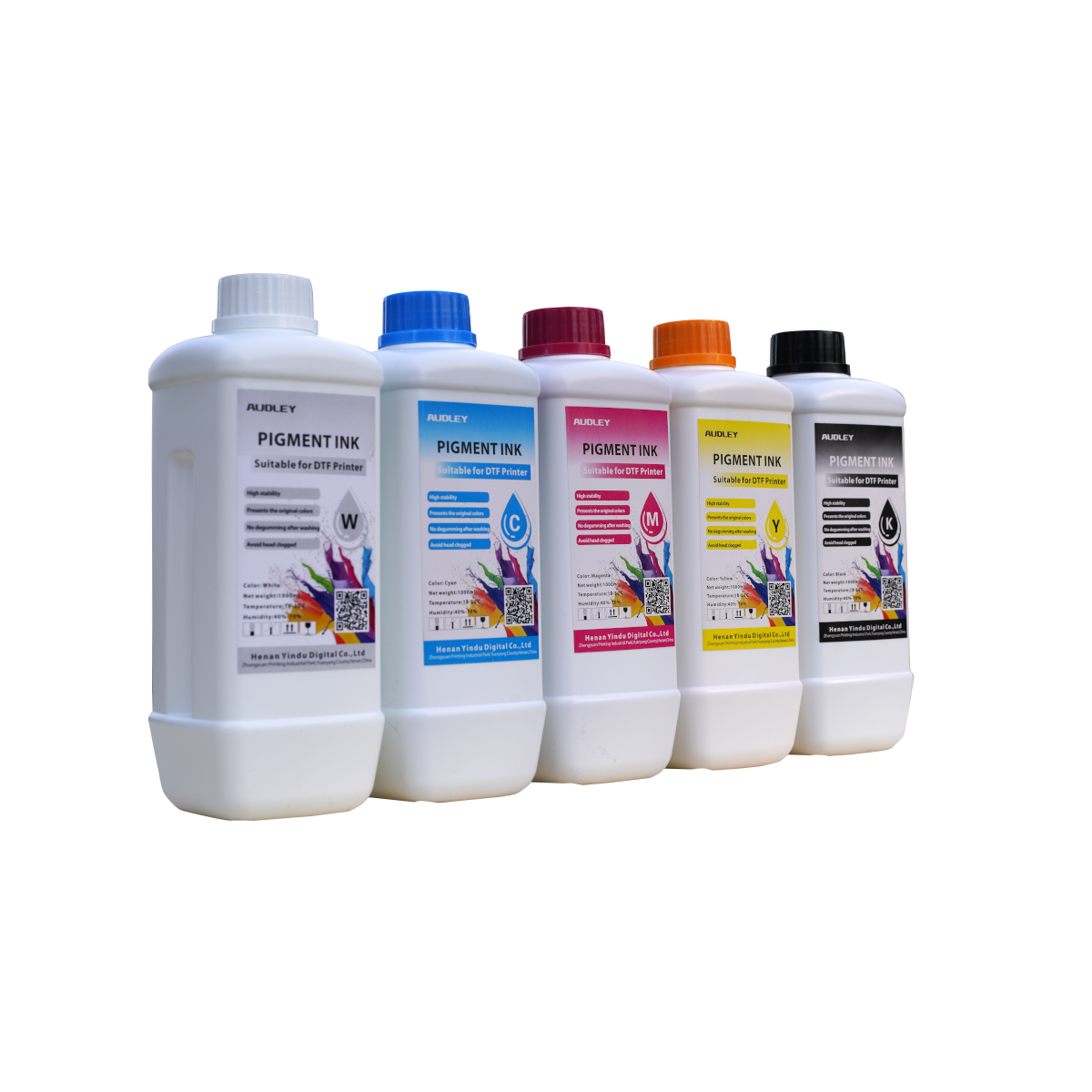 Audley 1000ml Budget-Friendly DTF Ink - Affordable Pigment Ink for Reliable, Vibrant Colors at 80% Usage Efficiency Audley