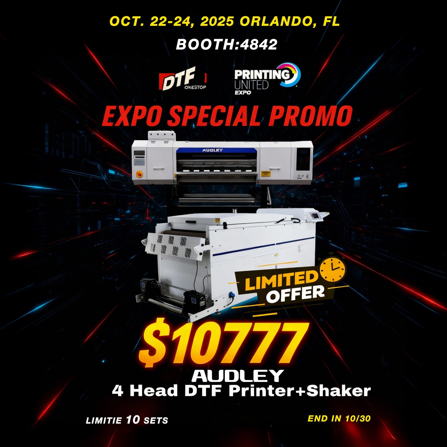 Audley 4 Head DTF Printer + Shaker (Exp Special Promo) Audley
