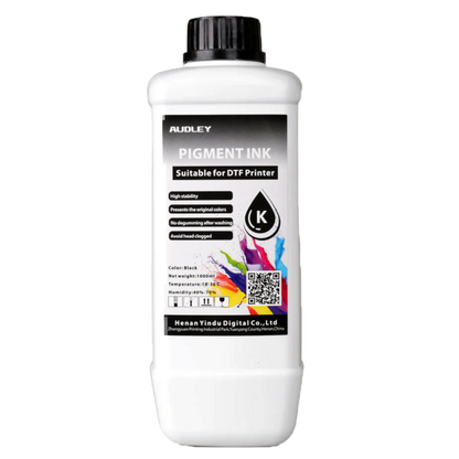 Audley 1000ml Budget-Friendly DTF Ink - Affordable Pigment Ink for Reliable, Vibrant Colors at 80% Usage Efficiency Audley