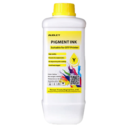 Audley 1000ml Budget-Friendly DTF Ink - Affordable Pigment Ink for Reliable, Vibrant Colors at 80% Usage Efficiency Audley