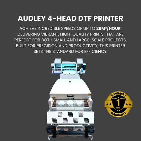 Audley 4 Printheads (i3200-A1) 60cm Premium DTF Printer - DTFONESTOP