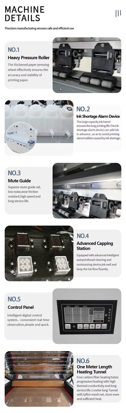 Audley 6 Printheads (i3200-A1) 24in (60cm) Premium DTF Printer - DTFONESTOP