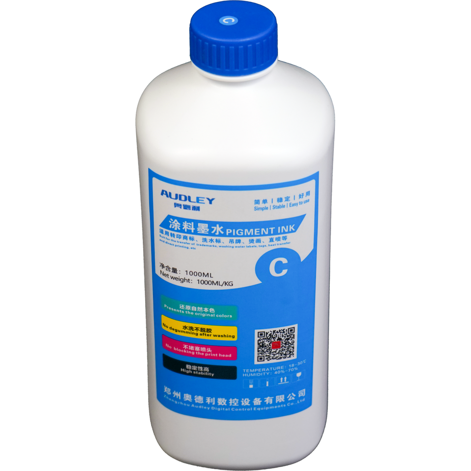 Audley 1000ml Premium Japan-Imported DTF Ink - High-Quality Pigment Ink, 50% Usage Efficiency, Vivid Colors, and Clog-Free Technology Audley