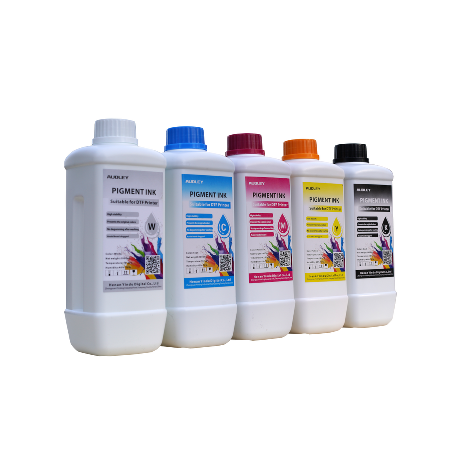 Audley 1000ml Budget-Friendly DTF Ink - Affordable Pigment Ink for Reliable, Vibrant Colors at 80% Usage Efficiency Audley