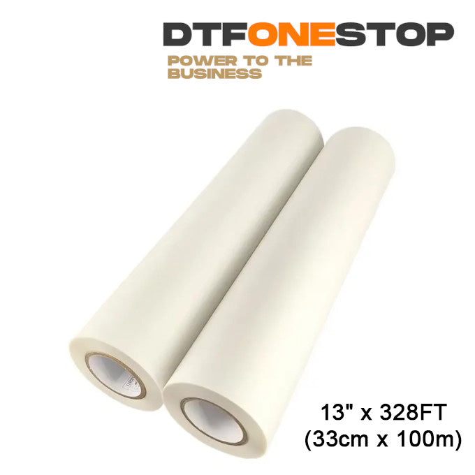 DTF Transfer Film 13" x 328FT (33cm x 100m) Double-Side Hot Peel DTFONESTOP