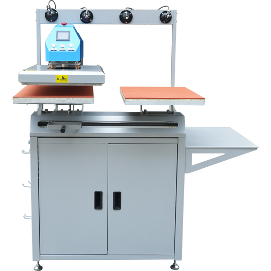 AUDLEY Pro Dual-Station Heat Transfer Machine for DTF Printing – High-Precision, Semi-Automatic Press with Pneumatic Adjustment and Infrared Locator Audley