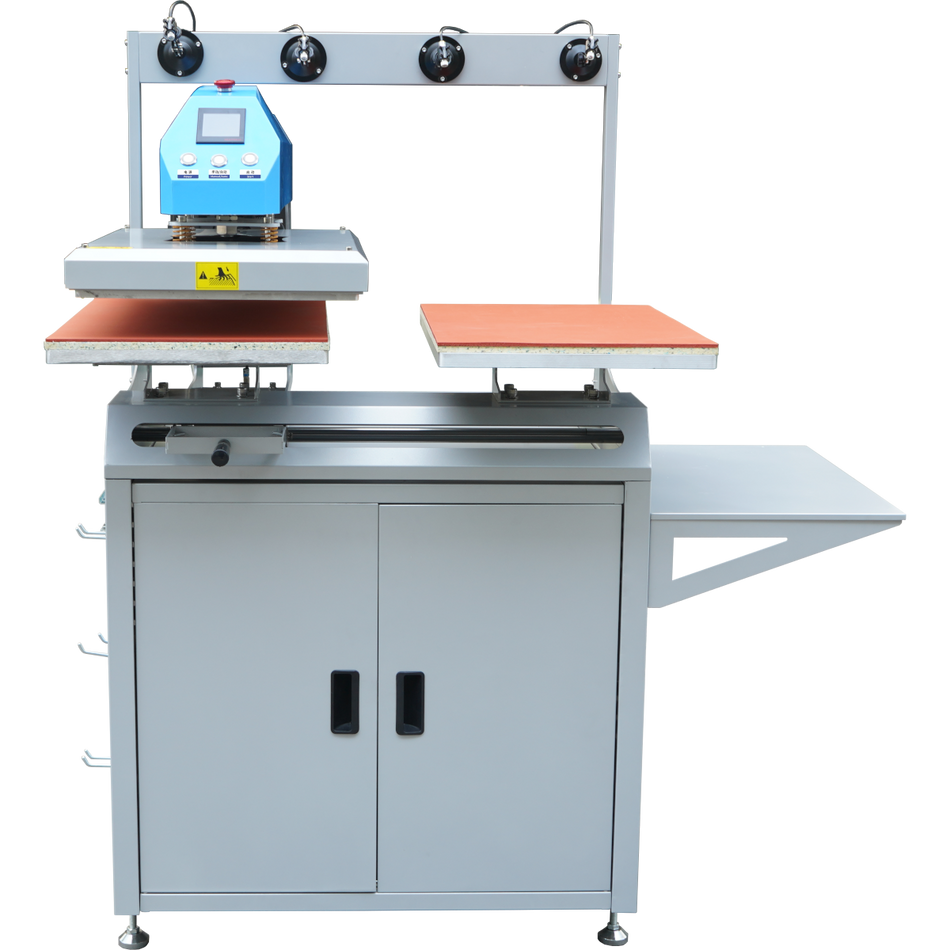 AUDLEY Pro Dual-Station Heat Transfer Machine for DTF Printing – High-Precision, Semi-Automatic Press with Pneumatic Adjustment and Infrared Locator Audley