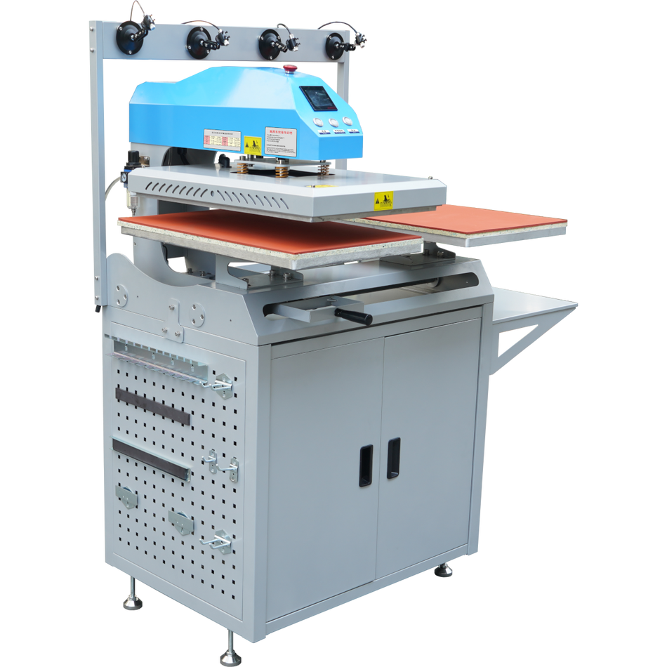 AUDLEY Pro Dual-Station Heat Transfer Machine for DTF Printing – High-Precision, Semi-Automatic Press with Pneumatic Adjustment and Infrared Locator Audley