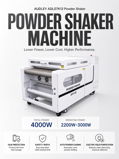 ADL07K12 Automatic DTF Powder Shaker-Compact 600mm DTF Powder Shaker & Dryer with Built-in Purifier