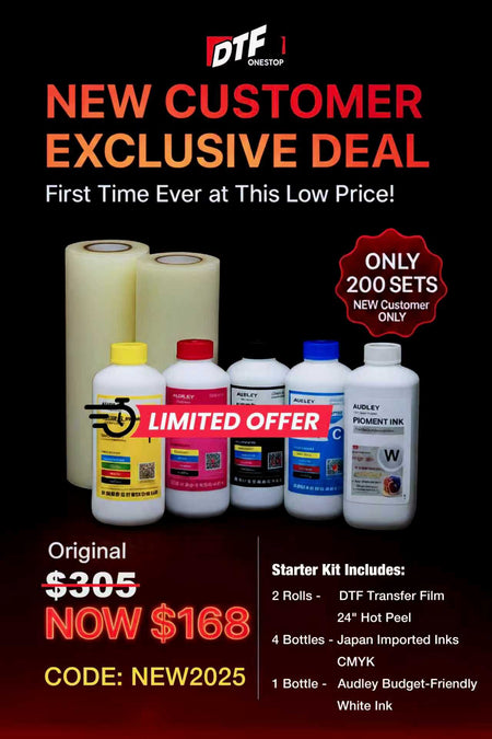 Welcome Print Bundle – 24" Film + Premium Ink Starter Pack DTFONESTOP
