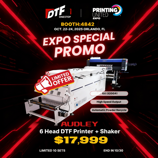 Audley 6 Printheads (i3200-A1) 24in (60cm) Premium DTF Printer Audley