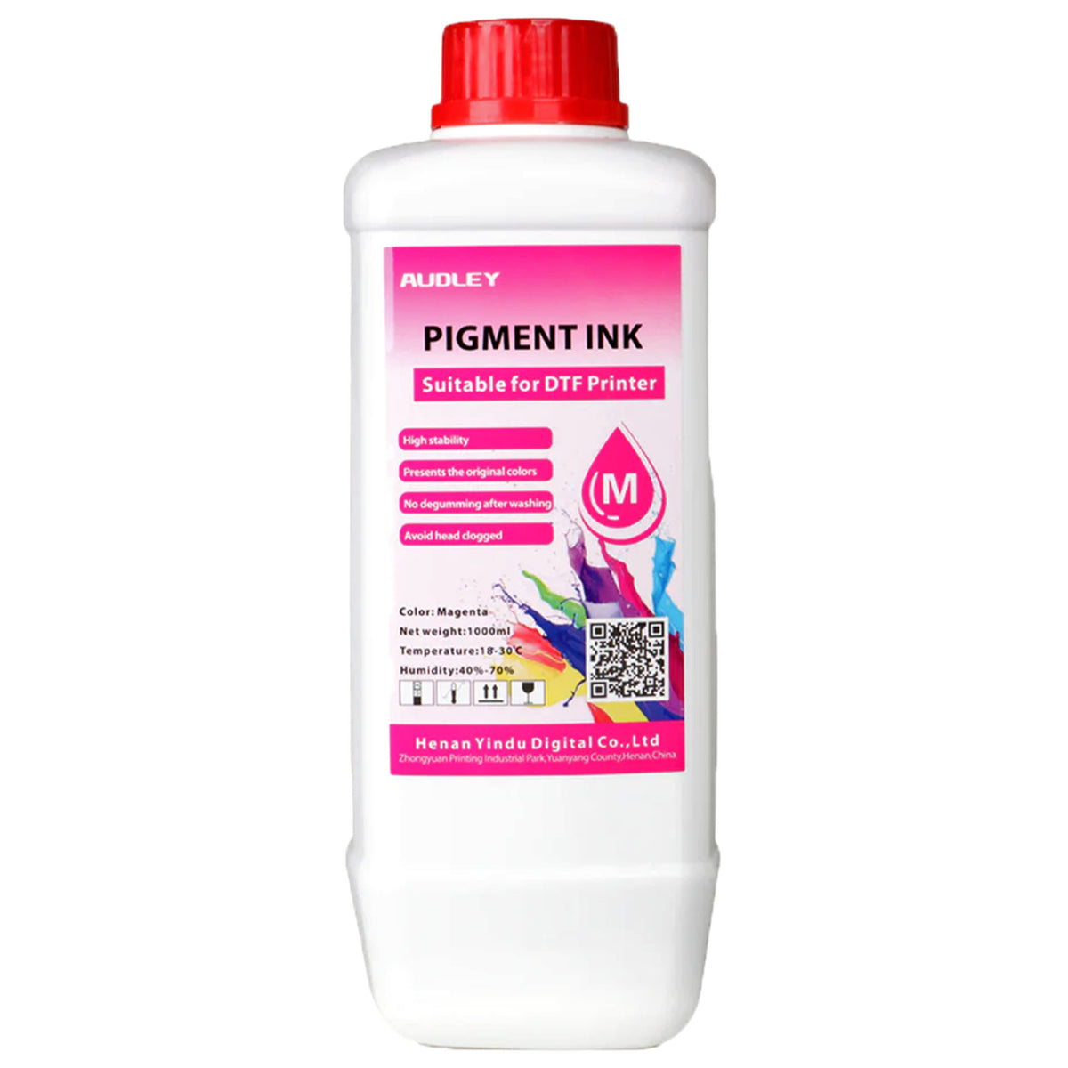 Audley 1000ml Budget-Friendly DTF Ink - Affordable Pigment Ink for Reliable, Vibrant Colors at 80% Usage Efficiency - DTFONESTOP