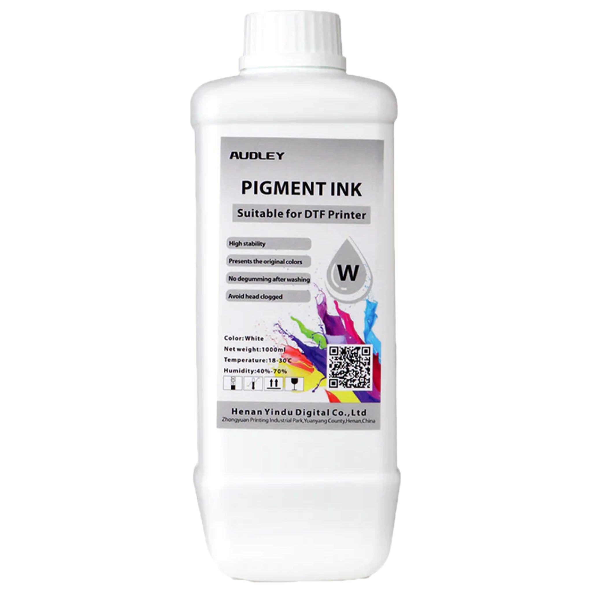 Audley 1000ml Budget-Friendly DTF Ink - Affordable Pigment Ink for Reliable, Vibrant Colors at 80% Usage Efficiency - DTFONESTOP