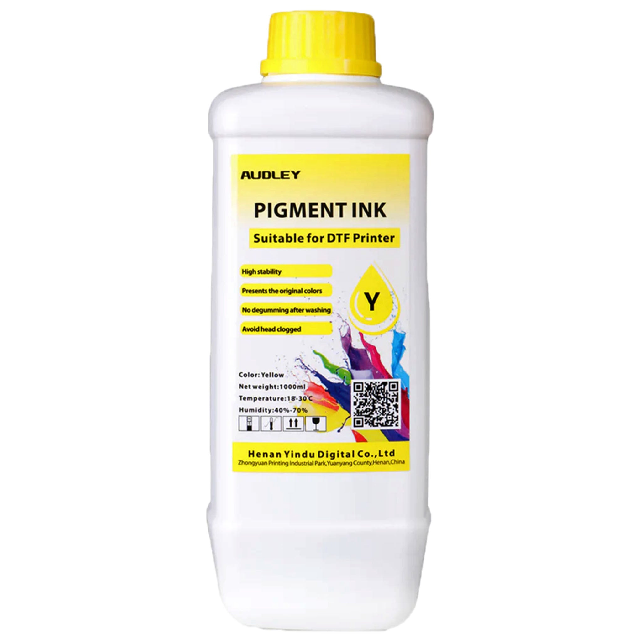 Audley 1000ml Budget-Friendly DTF Ink - Affordable Pigment Ink for Reliable, Vibrant Colors at 80% Usage Efficiency - DTFONESTOP