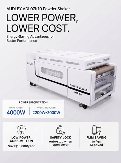 ADL07K10 Automatic DTF Powder Shaker 4-Head / 6-Head DTF Powder Shaker & Dryer
