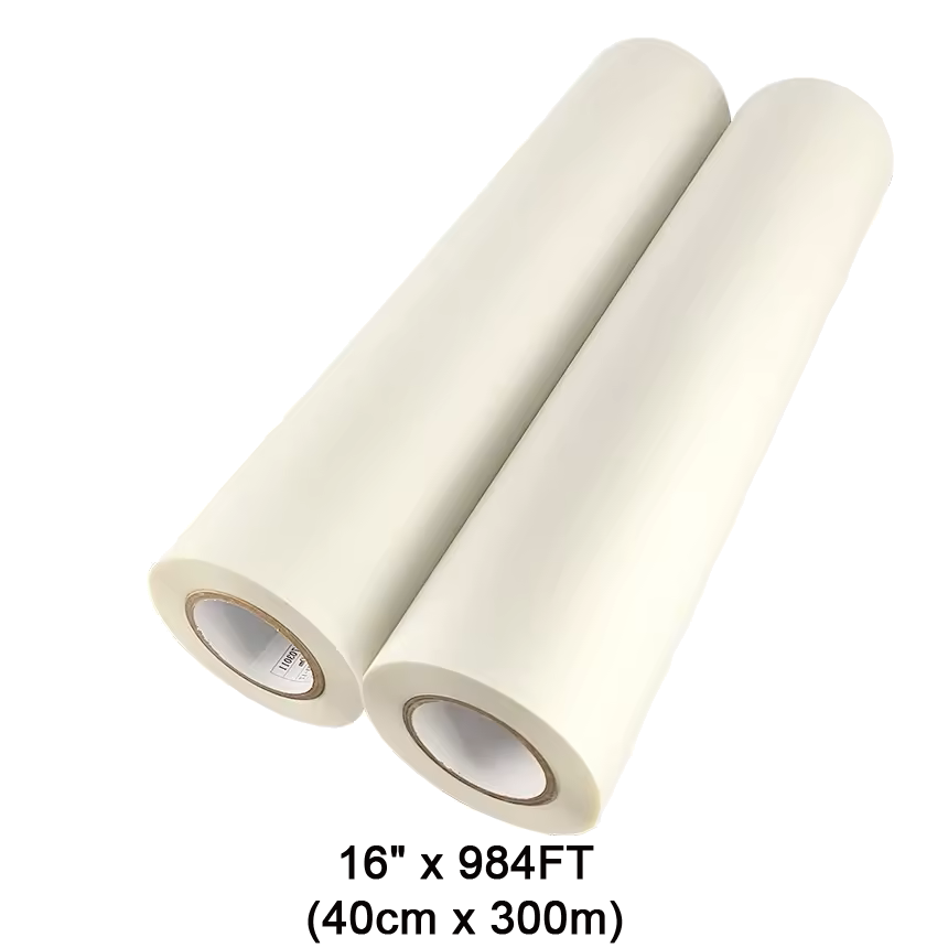 DTF Transfer Film 16" x 984FT (40cm x 300m) Double-Side Hot Peel – 3 Sec Press, Instant Peel Film DTFONESTOP
